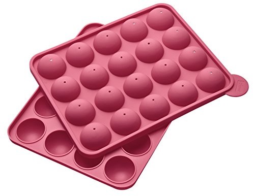 Lurch 83027 kształt Flexi Cake Pops 20 X, silikonowe, Pink, 20,3 x 24 x 4,5 cm 83027
