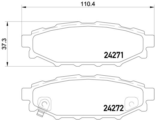 BREMBO Zestaw klocków hamulcowych, hamulce tarczowe P 78 020