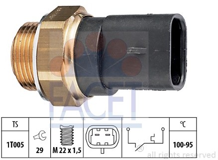 FACET Przełącznik termiczny, wentylator chłodnicy 7.5117