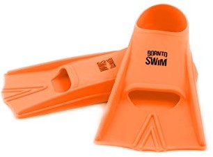 BornToSwim Bor NTO Swim dzieci silikonowe wkładki do pływania płetwy krótkie płetwy Training rozm. 27  29, pomarańczowa FIN-XX-U-J-27-29