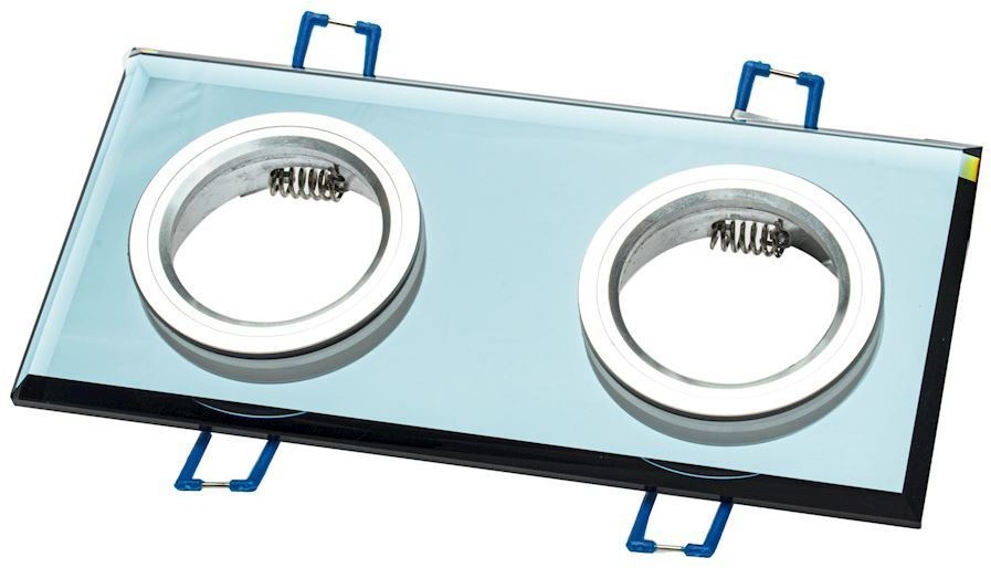 Milagro Czarne Oczko Sufitowe Szklane Kwadratowe 2x Gu10 Kolor Czarny EKOS926