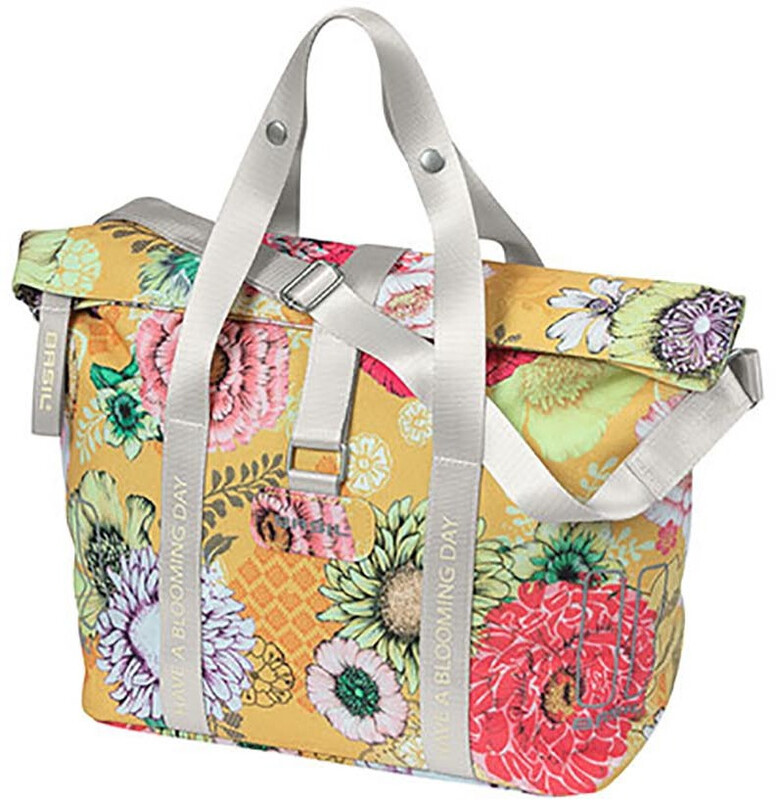 Basil Bloom Field Handbag 8-11l with 2 Hooks incl. KF Plate, żółty/kolorowy 2022 Sakwy 18165