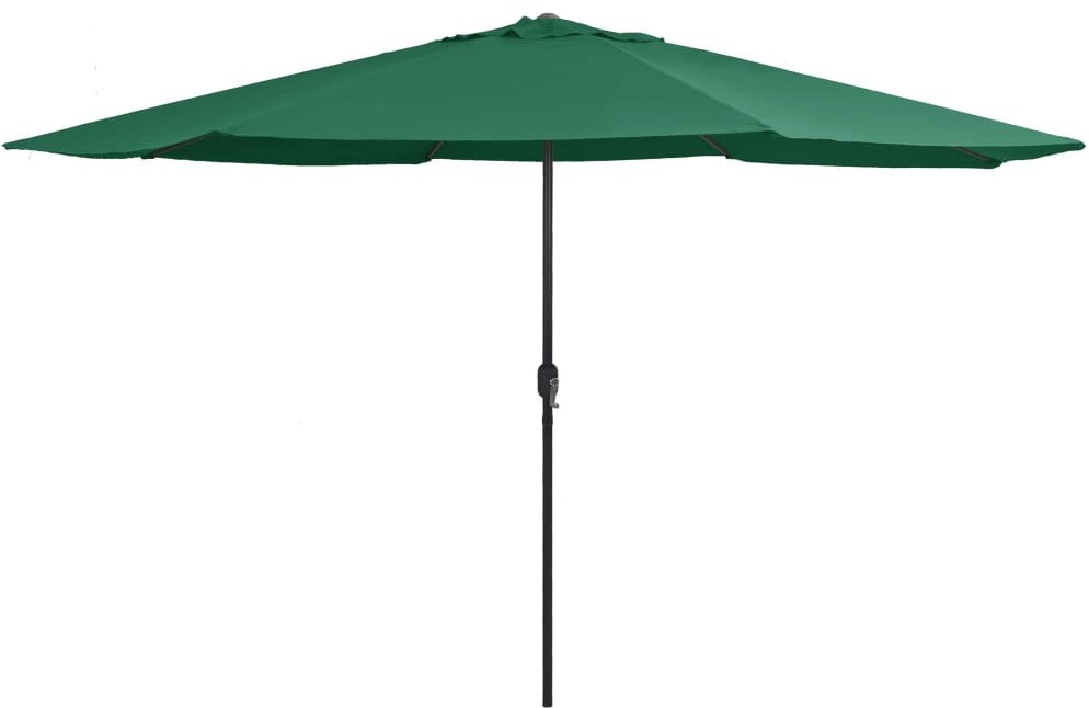 vidaXL Parasol ogrodowy na metalowym słupku, 400 cm, zielony vidaXL