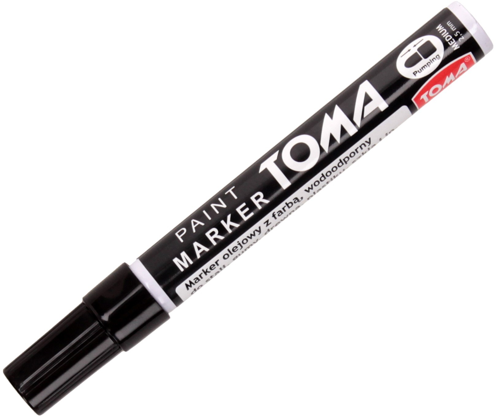 Toma Marker olejowy 2.5mm czarny okrągły TO440.