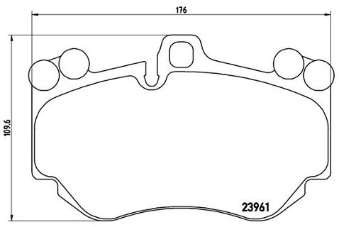 BREMBO Zestaw klocków hamulcowych, hamulce tarczowe P 65 016