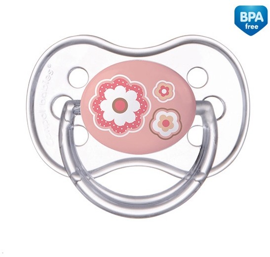 Canpol babies Canpol 22/580 Smoczek 0-6m silikonowy symetryczny NEWBORN BABY różowy 45343