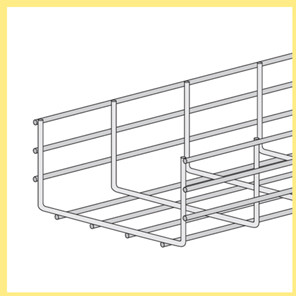 Korytka siatkowe 105x400 mm (3 m) Korytka siatkowe o wysokości boku 105 mm, szerokości 400 mm (3 m) R1040E