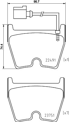 BREMBO Zestaw klocków hamulcowych, hamulce tarczowe P 85 152 P 85 152