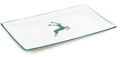 Gmundner Keramik Gmundner ceramika manufaktura 0324plre30 Zielony jeleń talerz prostokątny, 30 x 20 cm 0324PLRE30
