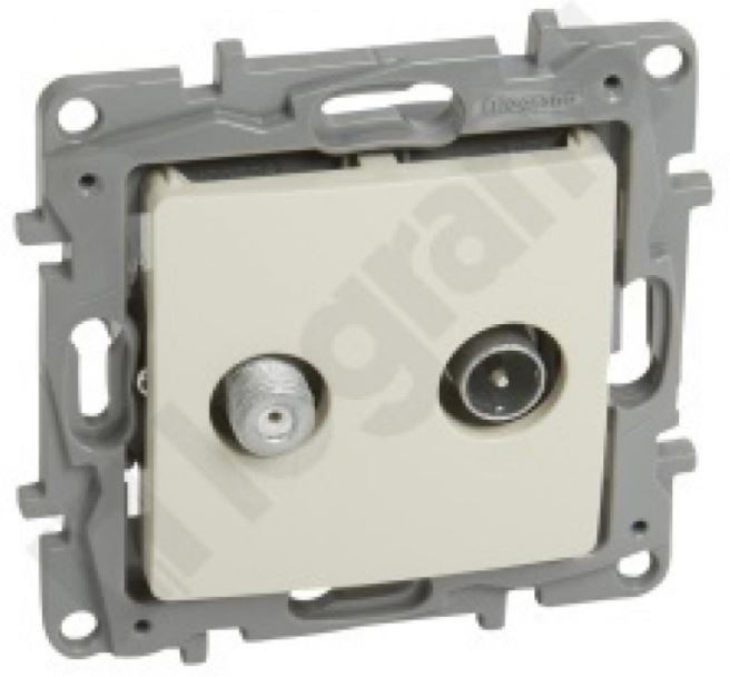 Legrand Gniazdo antenowe RTV-SAT końcowe 10dB NILOE 2 Krem 764658