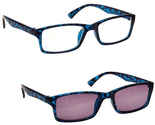 The Reading Glasses Company Te okulary do czytania przedsiębiorstwach czarno-niebieski brązowy kolor liliowy Reader wartość 4er Pack Mężczyźni Kobiety rrrr92 RS92-3-200