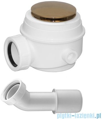 Omnires Syfon złoto brodzikowo-wannowy do brodzików z otworem 50 mm i wanien bez przelewu WB01XZL