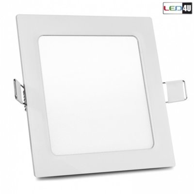 Maclean Panel LED sufitowy podtynkowy slim 12W Natural white 4000-4500K Led4U LD154N 170 170 H20mm LD154N