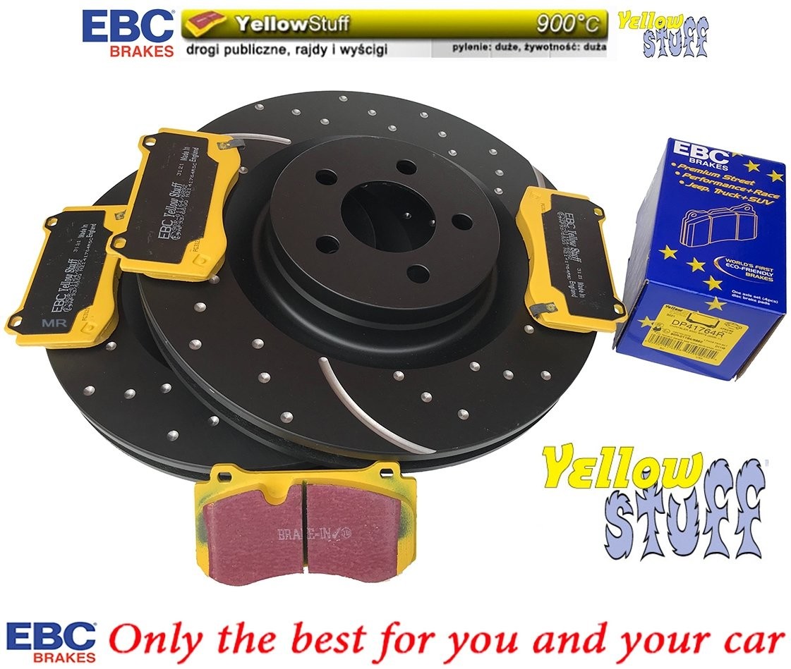 EBC Brakes Przednie klocki YellowStuff + tarcze hamulcowe 360mm EBC seria GD Dodge Challenger SRT Scat Pack GD7365DP41764
