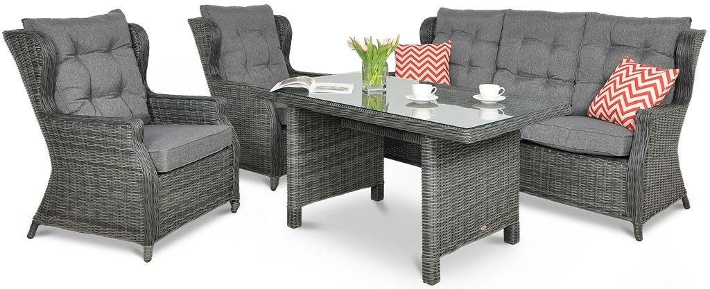 Focus Garden Komplet mebli Trivento 3 Garden, Grey Dining, 4 elementy