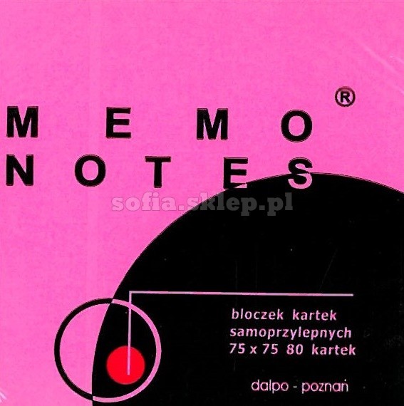 Dalpo Memo notes neon różowy,
