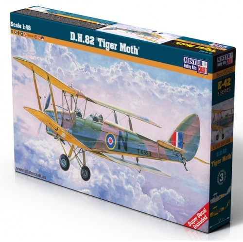 MasterCraft Samolot do sklejania 1:48 D.H.82 Tiger Moth E 42