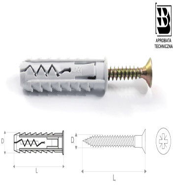 STALCO Kołek rozporowy z wkrętem R 8/4,0X60 R 8/4,0X60