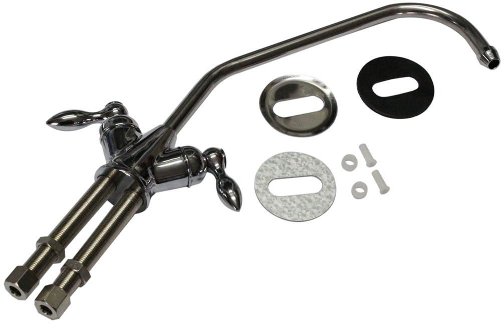 Kran Podwójny Wylewka Do Filtr Wody Osmoza Chrom