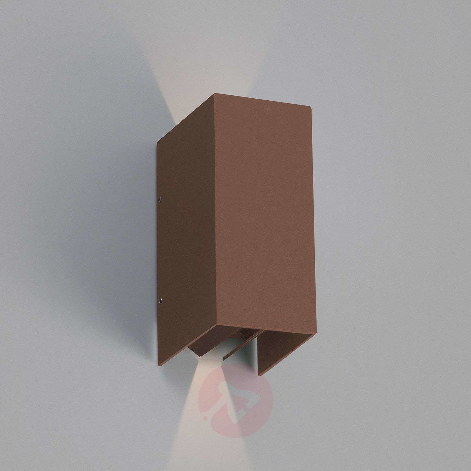 Faro BARCELONA Kinkiet zewnętrzny LED Blind, rdzawobrązowy