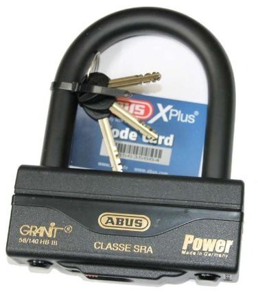 Abus 57149 antivol Moto u granitu power 58/140hb100 III Série Limitée homologué SRA, Noir 57149