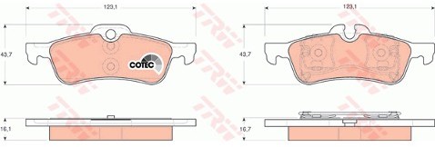 TRW Klocki hamulcowe GDB1561