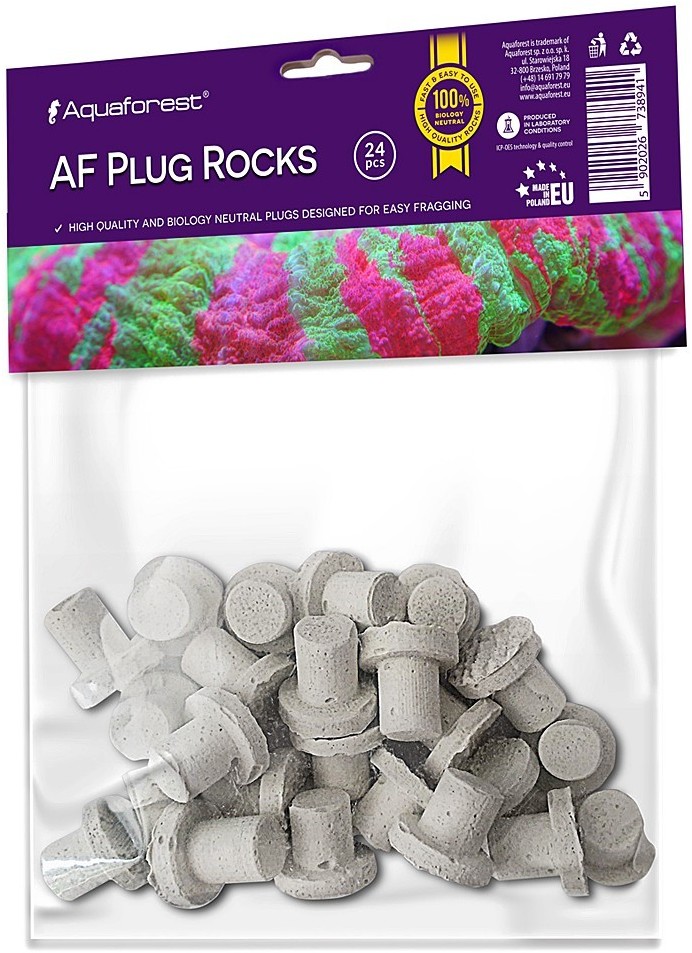 Aquaforest Aquaforest Plus Rocks - podstawki pod koralowce 24szt. AF Plug Rocks