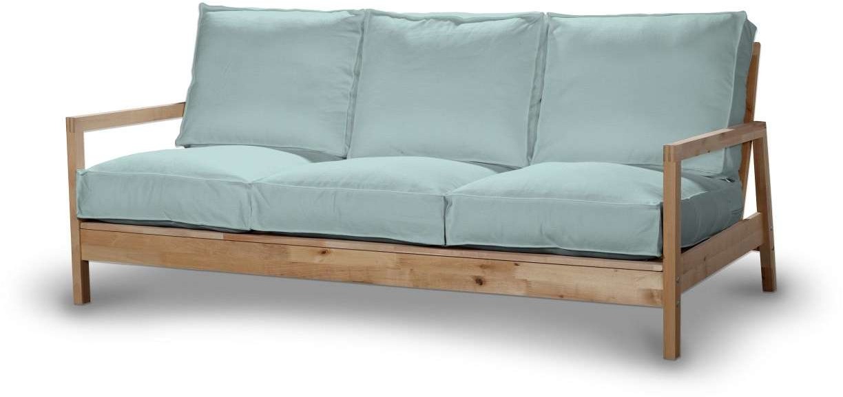 Dekoria pl pl Pokrowiec na sofę Lillberg 3-osobową nierozkładaną pastelowy błękit Sofa Lillberg 3-osobowa Cotton Panama 626-702-10