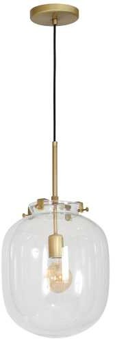 Luminex Lampa wisząca zwis żyrandol Baco 1x60W E27 mosiądz/transparenentny 8354