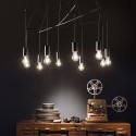 Ideal Lux Lampa wisząca żyrandol POP SP10 NERO Czarny 158860