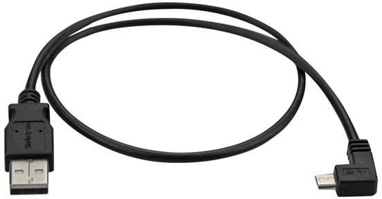 StarTech com com Micro-USB Charge-and-Sync Cable M/M - Right-Angle Micro-USB - USB cable - 50 cm USBAUB50CMRA