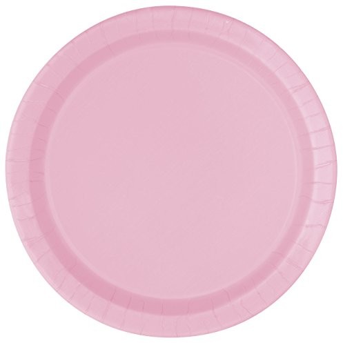 Unique Party Supplies Talerze 21,9 cm na wyjątkową imprezę., różowy (Babyrosa) 30879