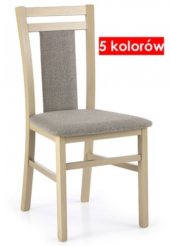 Białe drewniane krzesło tapicerowane W8-Z77