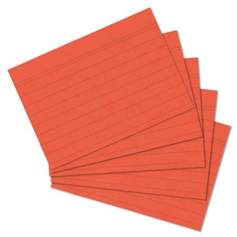 Herlitz 1150507 fiszki A5, 100 sztuk, kolor biały., pomarańczowy A5