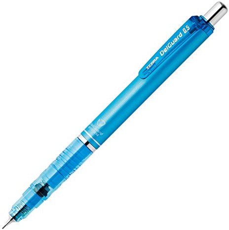 Zebra delguard, ołówek automatyczny, wkład: niebieski o grubości 0,5 mm, jasnoniebieski P-MA85-LB
