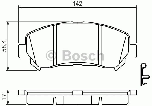 Bosch Zestaw klocków hamulcowych, hamulce tarczowe 0 986 494 501