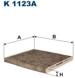 Filtron Filtr, wentylacja przestrzeni pasażerskiej K 1123A K 1123A