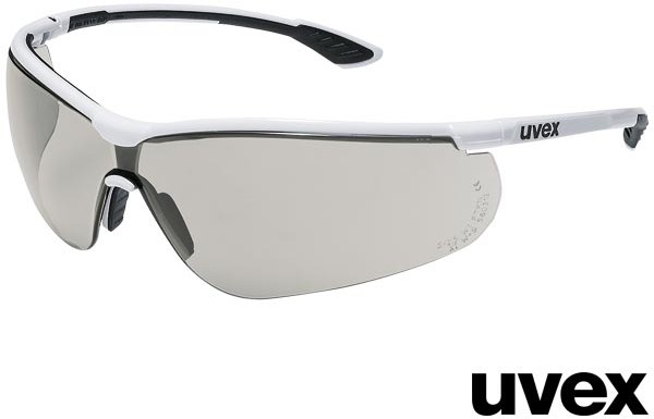 Uvex UX-OO-STYLE - szaro/stalowe okulary ochronne, lekkie i wygodne - ważą zaledwie 23g, klasa optyczna 1.