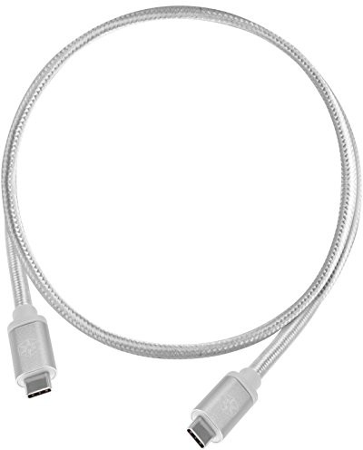 SilverStone SST-cpu06s-500 notowano odwracalnej, USB 3.1 Gen 2 Typ C na typ C, wyjątkowo trwałe dzięki płaszcz z plecionki nylonowej, kabel USB do telefonów komórkowych i urządzeń pamięci masowej, 0. 52040