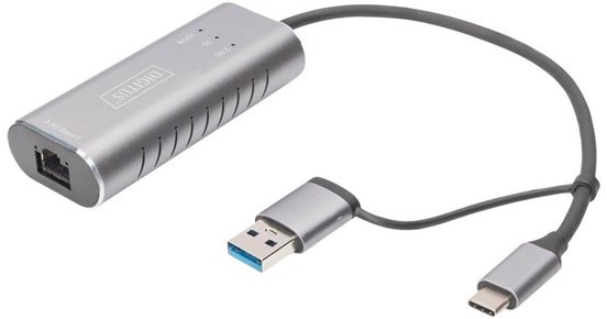 Digitus DN-3028 - network adapter - USB-C / USB-A - 2.5GBase-T DN-3028