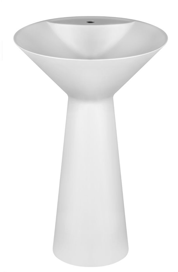 Gessi Laufen Kartell Umywalka wisząca 46x28x12 cm z otworem na baterię biała H8153350001111 H683