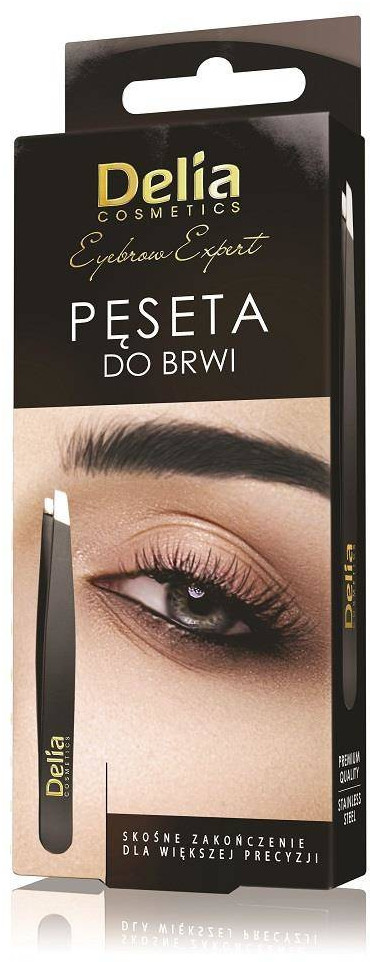 Delia Eyebrow Expert pęseta do brwi Czarna 98764-uniw
