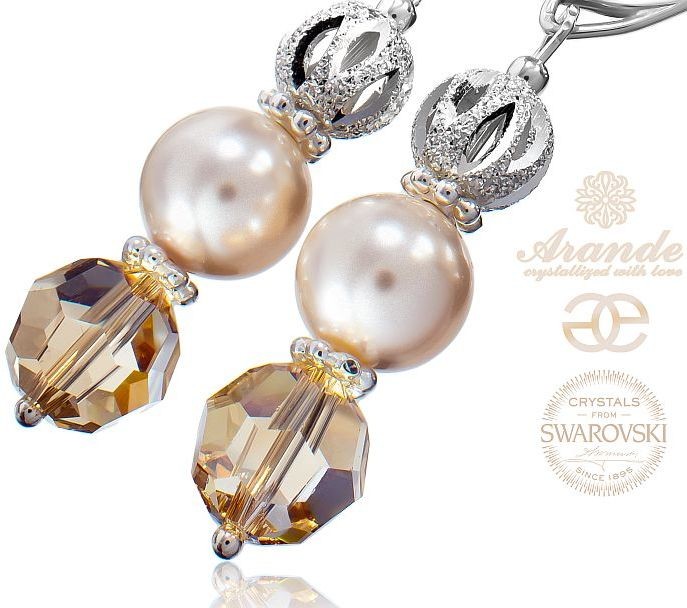 Swarovski NOWE Piękne Kolczyki CRYSTAL NUDE Srebro