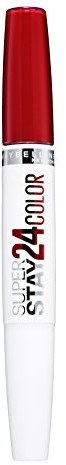 Maybelline New York Make-Up Lippenstift Superstay 24h Color Liquid Lipstick/kremowy ciemny czerwony z uchwytem na 24 godzin, 1 X 5 G 3600531124311
