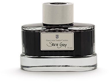Faber Castell Graf von tusz w butelce Carbon, czarny, kamienny szary 141003