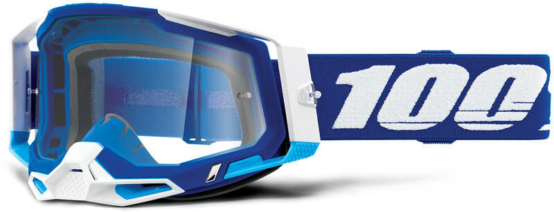 100% 100% Racecraft Anti-Fog Goggles Gen2, blue/clear  2021 Gogle HU-GOG-0046/21/unis