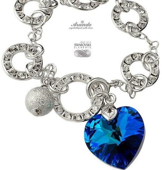 Swarovski Arande BRANSOLETKA CRYSTALEAR BLUE SREBRO 4094280548