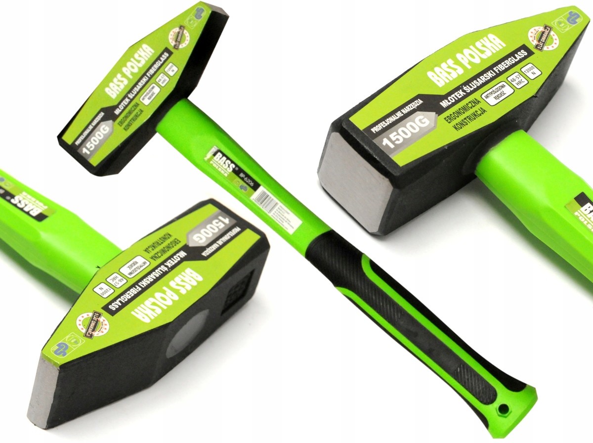 MODECO Bass Młotek Ślusarski Głowica Stal 1500g 5lat Gw