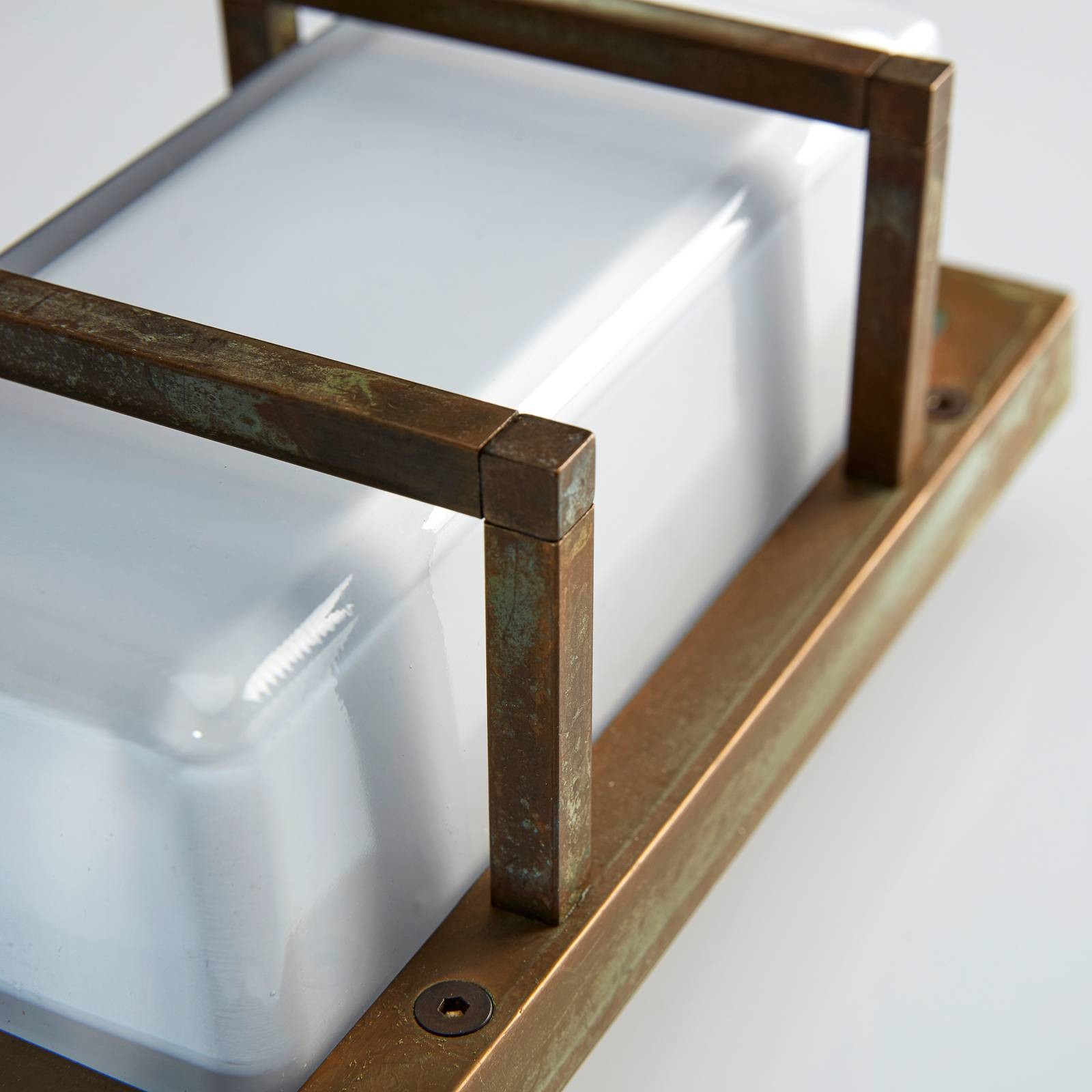 MORETTI LUCE Kinkiet Ice Cubic 3415, mosiądz antyczny