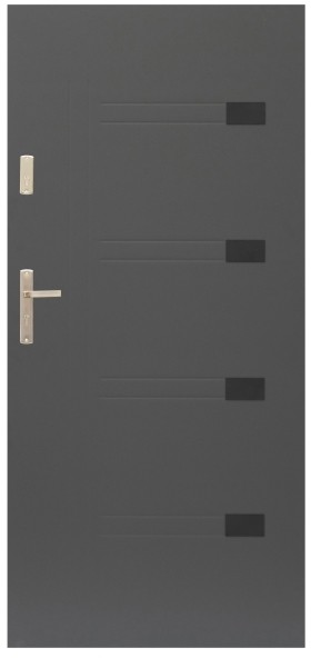 Drzwi zewnętrzne Prado 90 prawe antracyt D/T55/P/A/90P